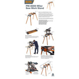Folding Portable Miter Saw Stand - Super Arbor