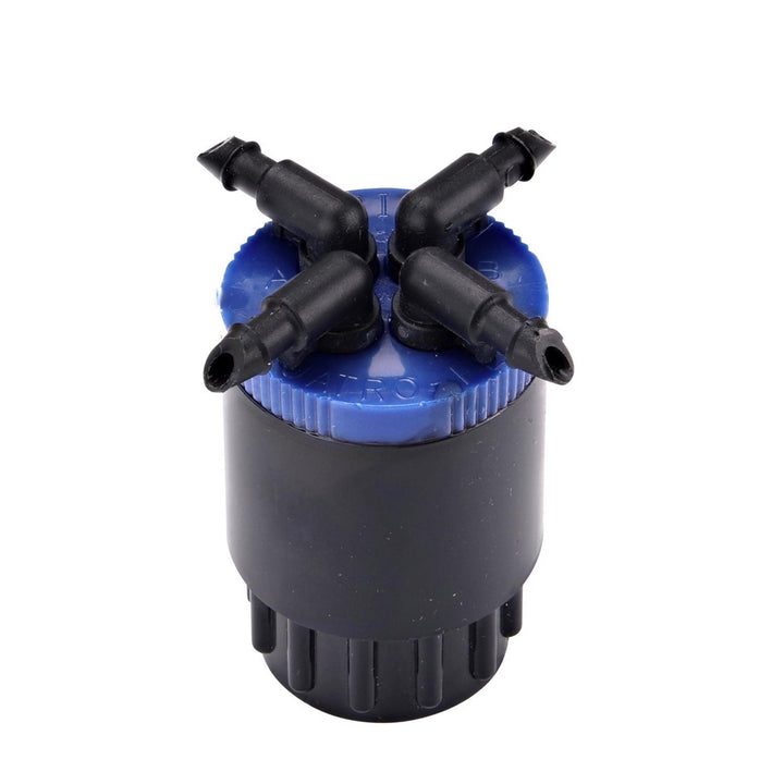 Raindrip Spot Drip Irrigation Bubbler, 2 GPH, Cuatro-Flo Four-Outlet