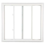 RELIABILT 150 Series New Construction 35-1/2-in x 59-1/2-in x 3-1/4-in Jamb White Vinyl Low-e Argon Single Hung Window with Grids Half Screen Included