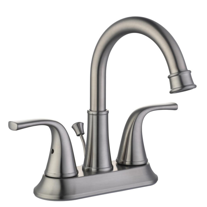 Bettine 4 in. Centerset 2-Handle High-Arc Bathroom Faucet in Brushed Nickel - Super Arbor