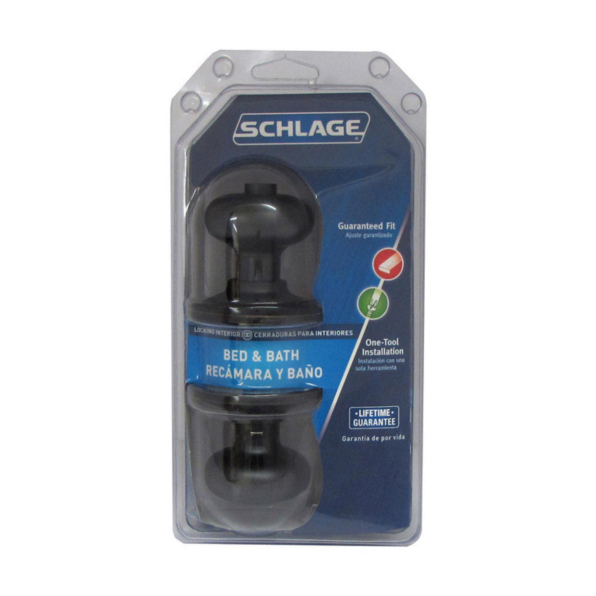 Schlage Plymouth Aged Bronze Privacy Lockset, ANSI Grade 2, 1-3/4 in Door Thickness