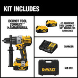 20-Volt MAX XR with Tool Connect Premium Brushless Lithium Ion Hammer Drill/Driver with (2) 5Ah Batteries,Charger & Case - Super Arbor