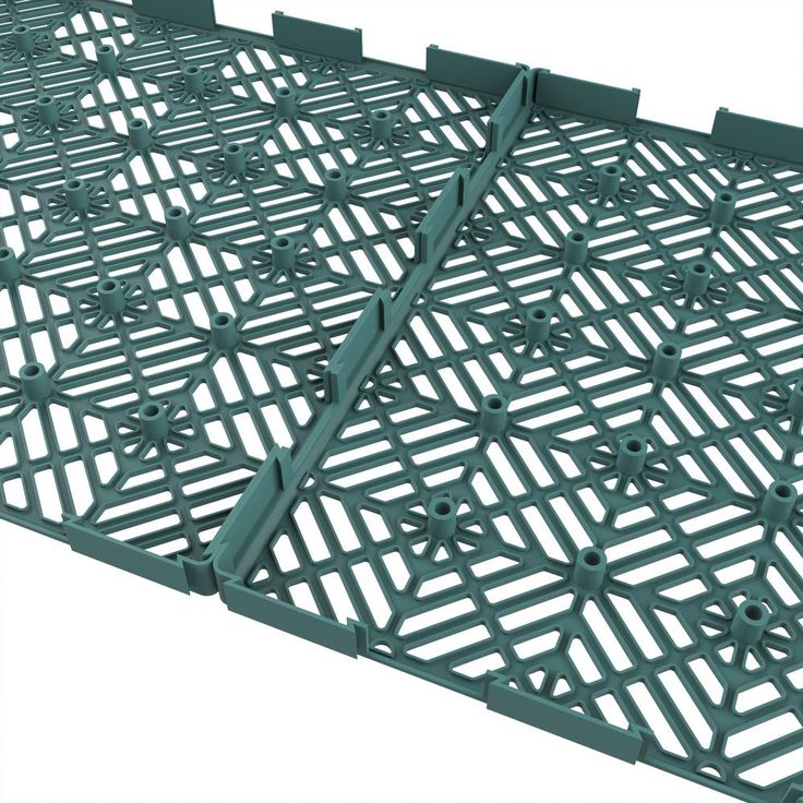 Pure Garden 11.5 in. x 11.5 in. Outdoor Interlocking Diamond Pattern Polypropylene Patio and Deck Tile Flooring in Green (Set of 12)