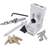 76-Piece Aluminum Pocket Hole Jig Kit with Pocket Screws Dowels and Storage Case - Super Arbor