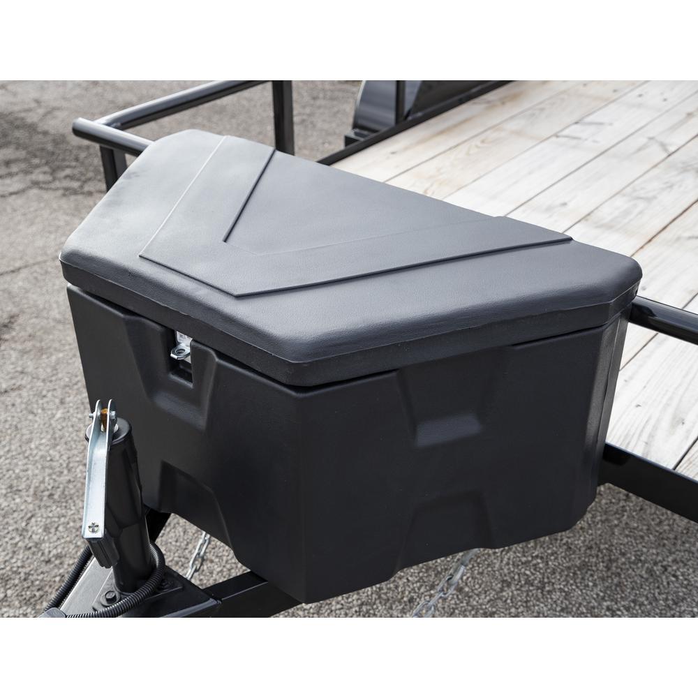 18 in. x 19 in. x 36 in. Matte Black Plastic Trailer Tongue Truck Tool Box - Super Arbor