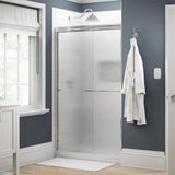 Simplicity 48 in. x 70 in. Semi-Frameless Traditional Sliding Shower Door in Bronze with Clear Glass - Super Arbor