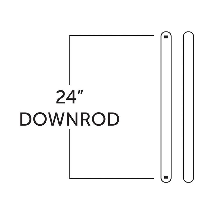 24 in. Fresh White Extension Downrod for 11 ft. Ceilings