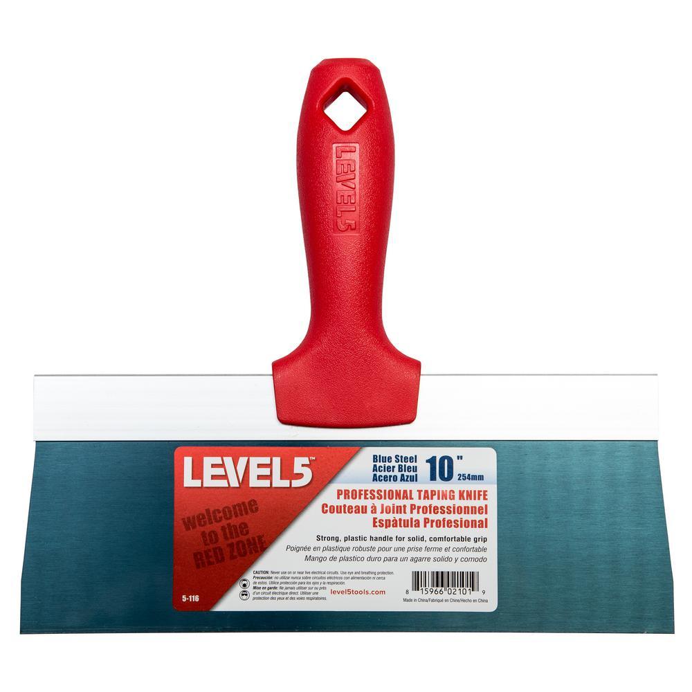 10 in. Blue Steel Taping Knife with Plastic Handle - Super Arbor