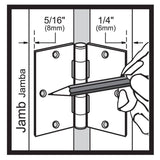 4 in. Matte Black Square Corner Smooth Action Hinge (3-Pack)