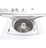 GE Electric Stacked Laundry Center with 3.8-cu ft Washer and 5.9-cu ft Dryer, White, GUD27ESSMWW