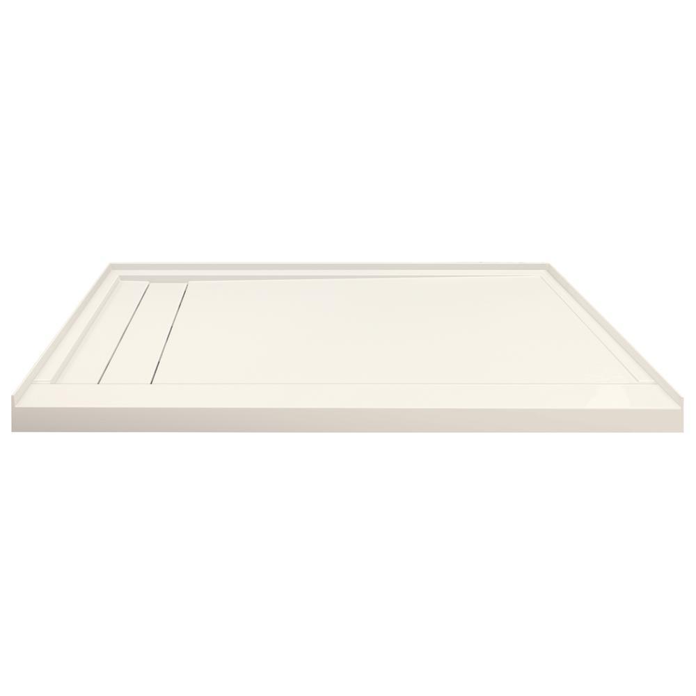Linear 30 in. x 60 in. Single Threshold Shower Base with a Right Drain in Grey - Super Arbor