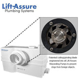 Compact Rear Outlet 2-Piece Macerating Toilet 1.28 GPF  Elongated Dual Top Flush White Includes Seat and 1HP Pump - Super Arbor