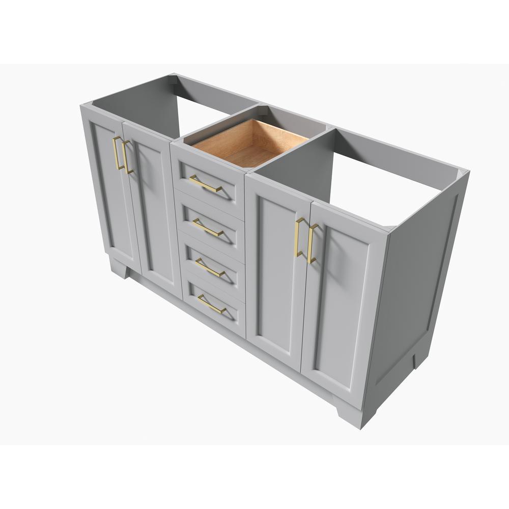 Taylor 60 in. W Vanity Cabinet Only in Grey - Super Arbor