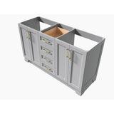 Taylor 60 in. W Vanity Cabinet Only in Grey - Super Arbor