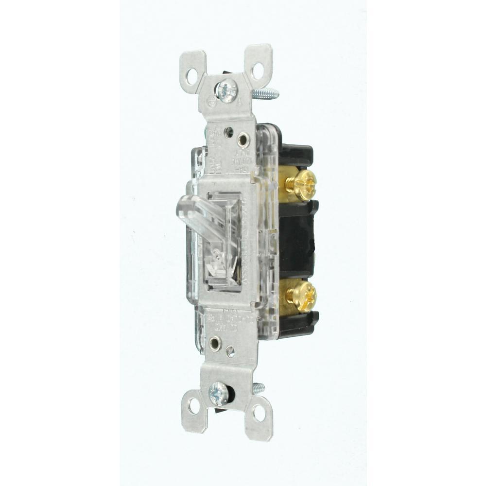 15 Amp Illuminated Toggle Switch, Clear - Super Arbor