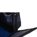 19 in. Open Tote Tool Bag with Rotating Handle in Black and Blue - Super Arbor
