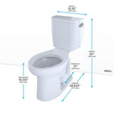 Entrada 2-Piece 1.28 GPF Single Flush Elongated Toilet with Right Hand Trip Lever in Cotton White - Super Arbor
