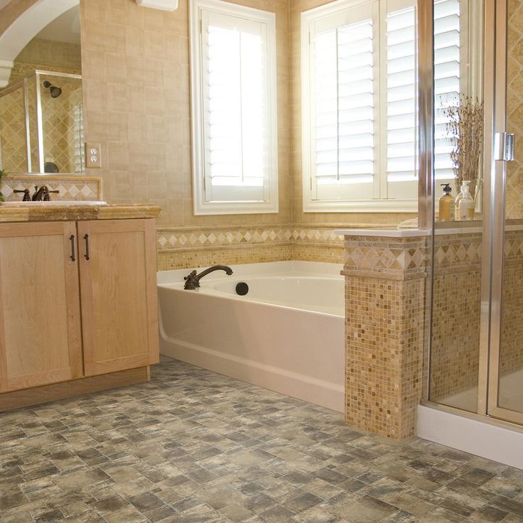 TrafficMASTER Regina Stone Grey Residential Vinyl Sheet, Sold by 13.2 ft. Wide x Custom Length