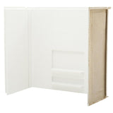 Acrylx Applied-Acrylic 30 in. x 60 in. x 55.4 in. 3-Piece Direct-to-Stud Alcove Subway Tile Shower Surround in White