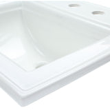 Memoirs Stately Drop-In Vitreous China Bathroom Sink in White with Overflow Drain - Super Arbor