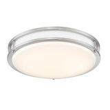 16 in. Voice Controlled Colors Brushed Nickel Smart LED Flush Mount - Super Arbor