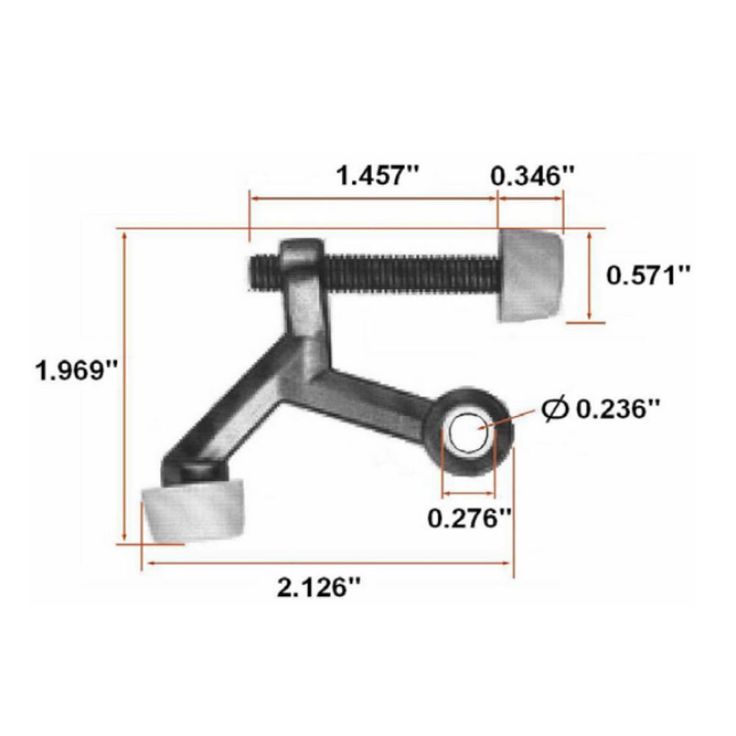 2-1/8 in. x 1-3/4 in. Oil Rubbed Bronze Standard Hinge Pin Door Stop Value Pack (5 per Pack)
