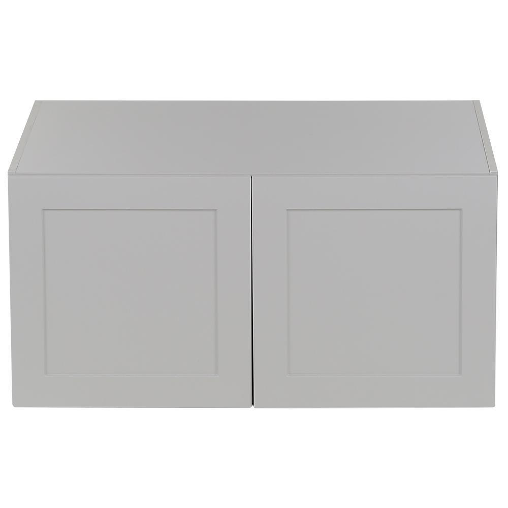 Cambridge Shaker Assembled 36x18x24.5 in. Refrigerator Wall Cabinet with 2 Soft Close Doors in White - Super Arbor