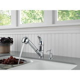 Peerless Chrome 1-Handle Deck-Mount Pull-Out Handle Kitchen Faucet (Deck Plate Included)