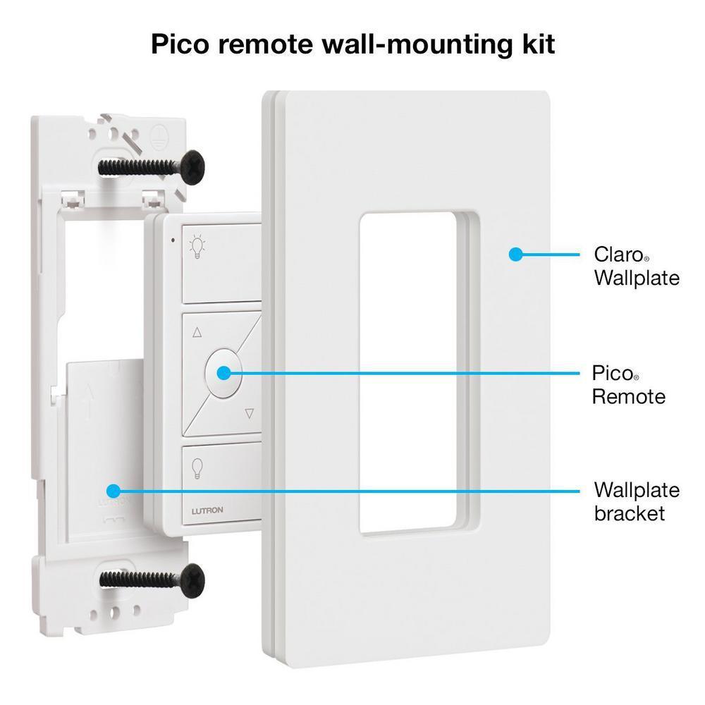 Caseta Wireless Pico Wall-Mounting Kit, White - Super Arbor