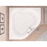 Beryl 5 ft. Acrylic Corner Drop-in Whirlpool Bathtub in White - Super Arbor