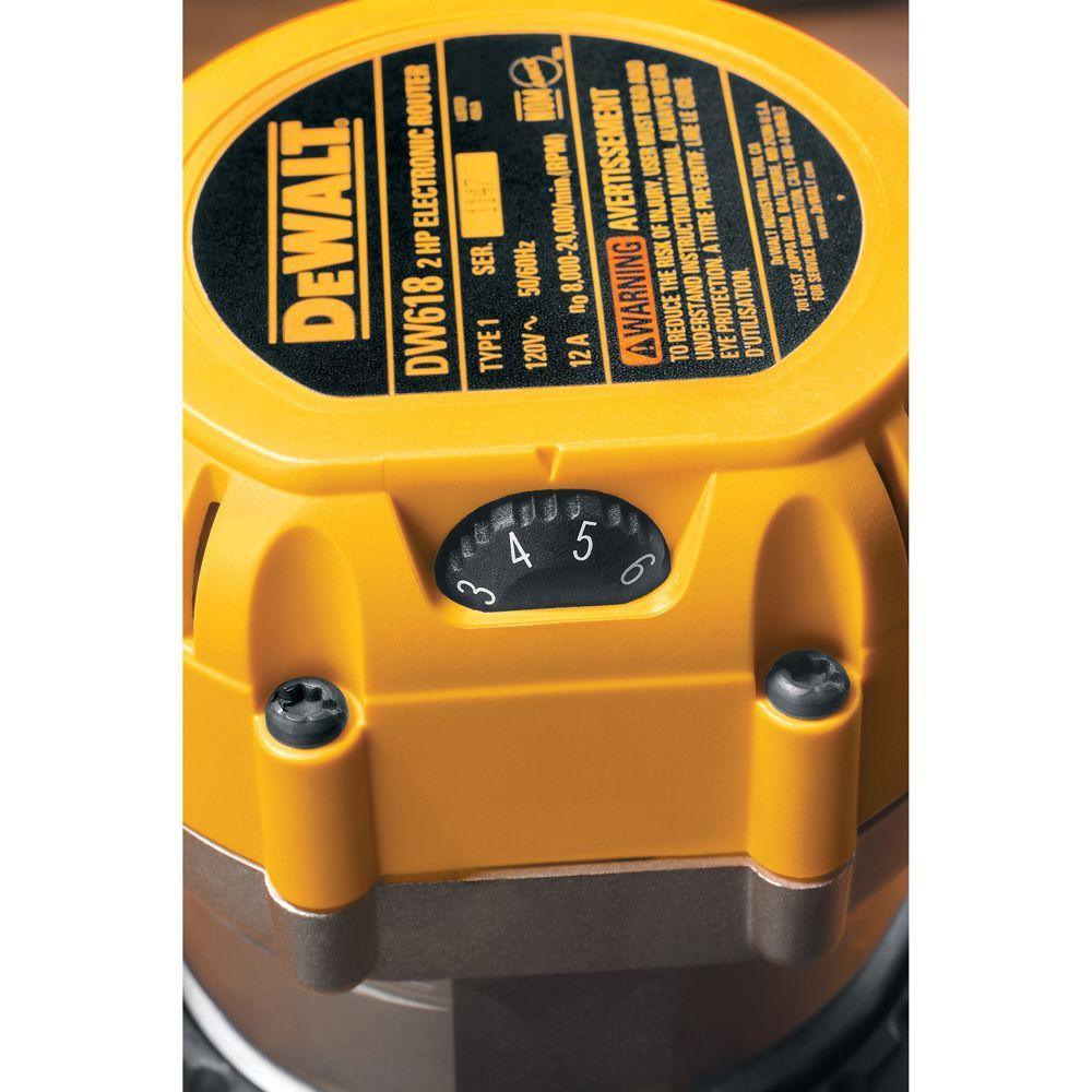 12 Amp Corded 2-1/4 Horsepower Electronic Variable Speed Fixed Base Router with Soft Start - Super Arbor