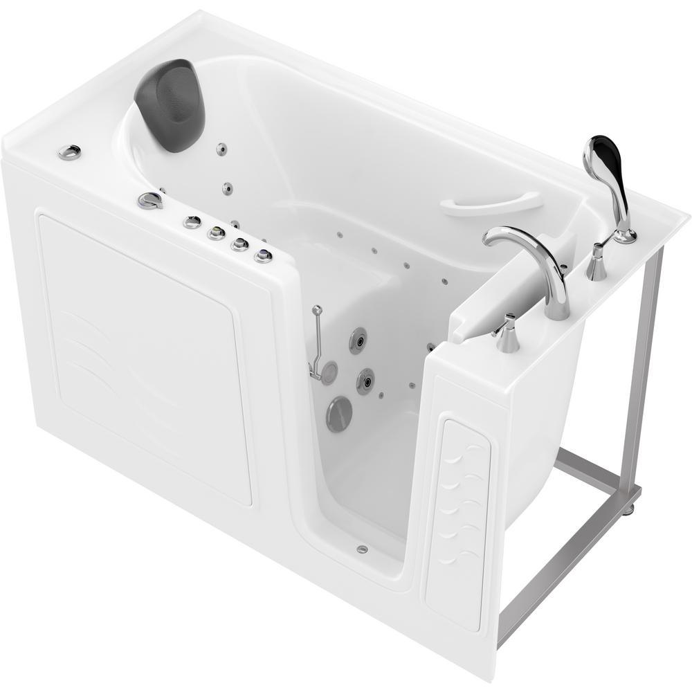 Safe Premier 59 in. Right Drain Walk-in Air and Whirlpool Bathtub in White - Super Arbor