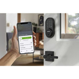 Defiant Round Matte Black Smart Wi-Fi Deadbolt Powered by Hubspace