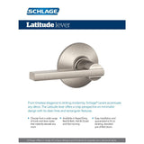 Latitude Matte Black Passage Hall/Closet Door Lever - Super Arbor