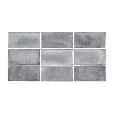 Jeffrey Court Gris Rustico 3 in. x 6 in. Glossy Ceramic Wall Tile (5.38 sq. ft. per case)