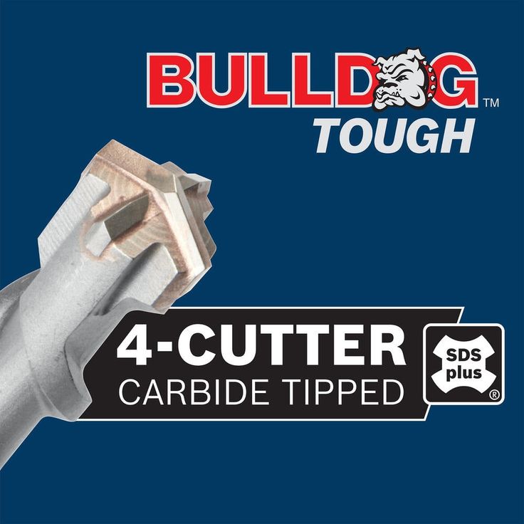 Bosch Bulldog 12-in Alloy Steel Masonry Drill Bit for SDS-Plus Drill