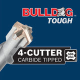 Bosch Bulldog 12-in Alloy Steel Masonry Drill Bit for SDS-Plus Drill