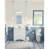 31 in. W Vanity in White with Cultured Marble Vanity Top in White