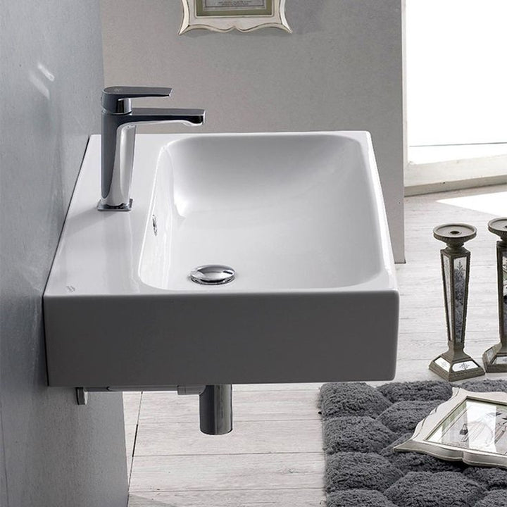 Nameeks Pinto Wall Mounted Bathroom Sink in White