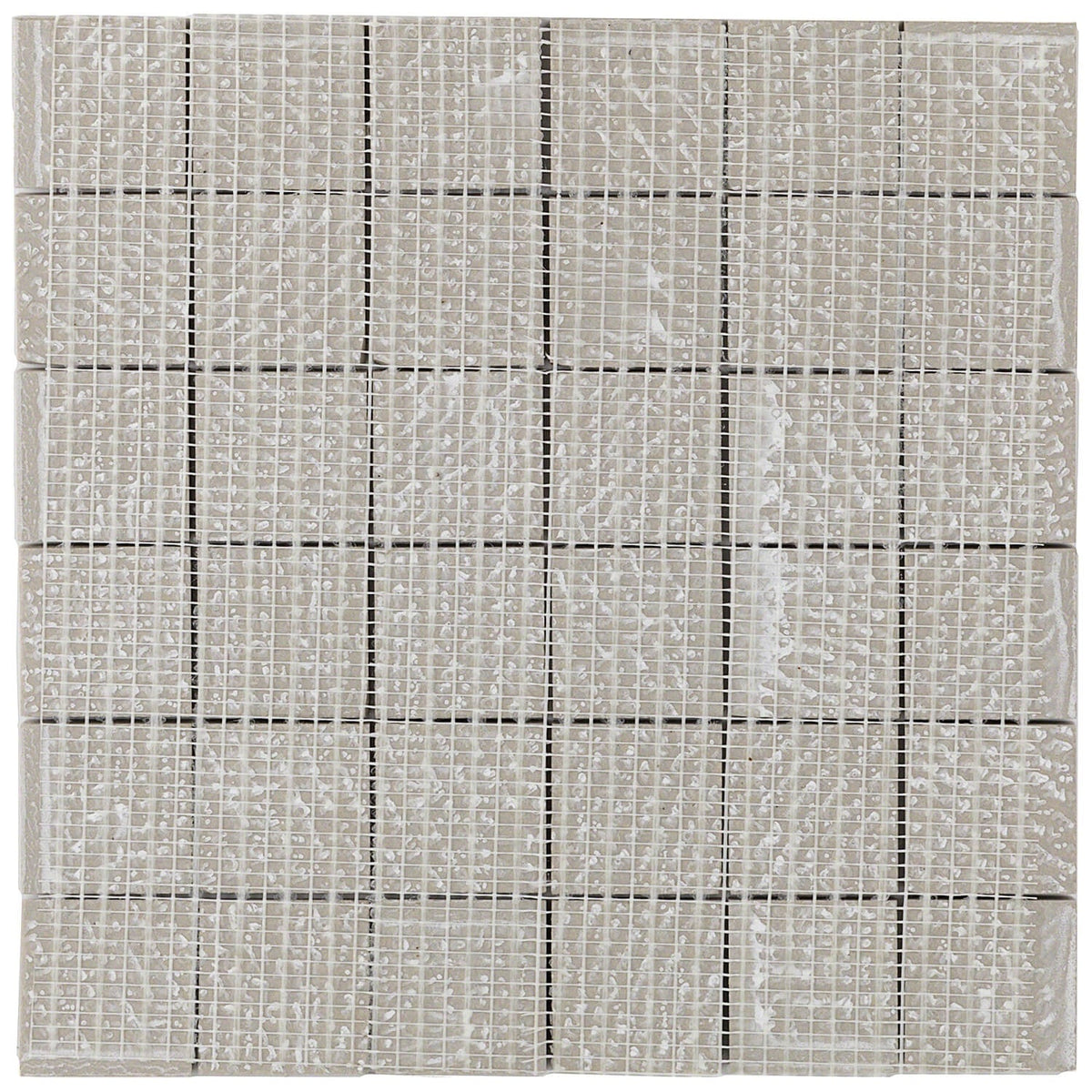Lux Tile Cement Silver Matte Porcelain Mosaic Tile 2x2