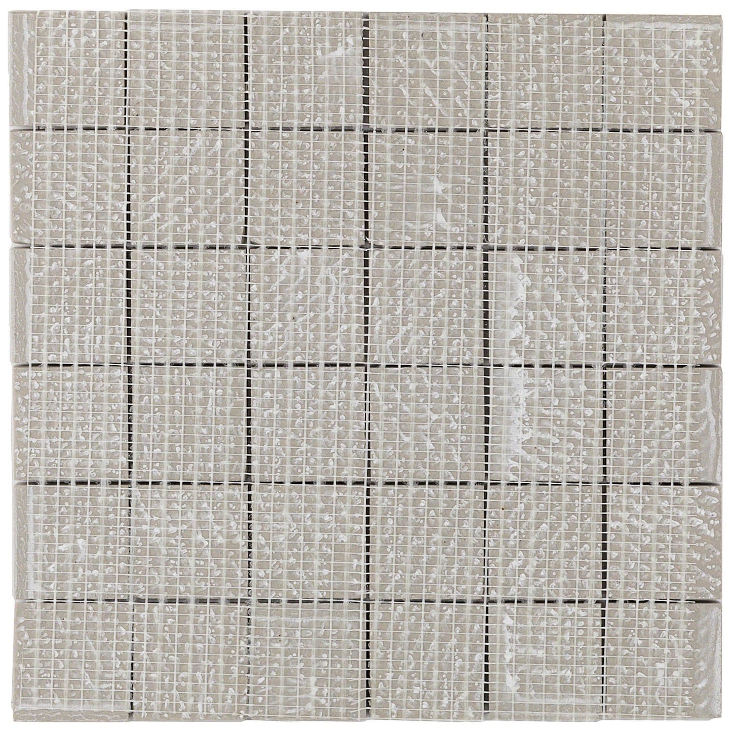 Lux Tile Cement Silver Matte Porcelain Mosaic Tile 2x2