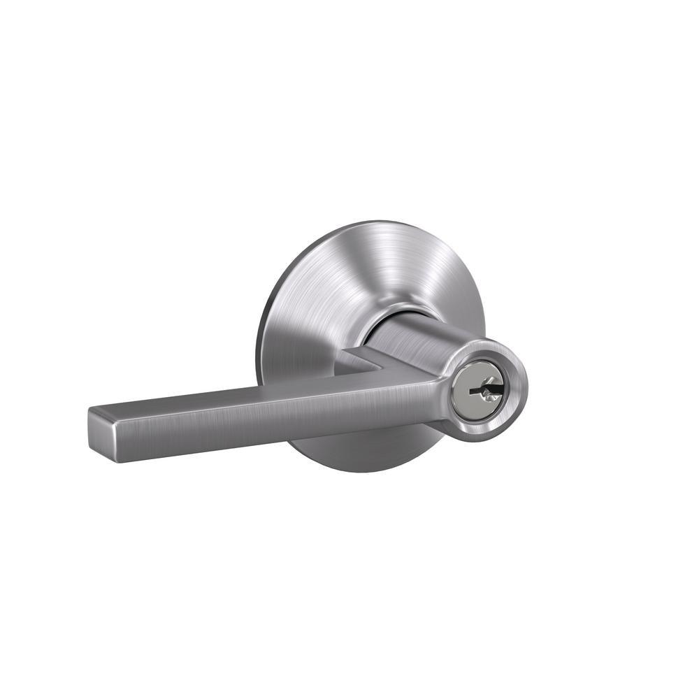 Latitude Aged Bronze Keyed Entry Door Lever - Super Arbor