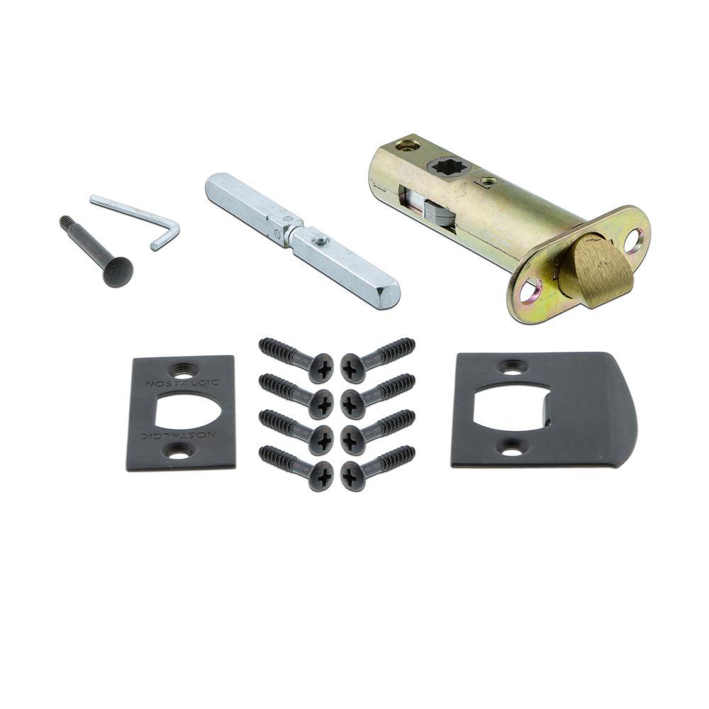 New York Plate 2-3/8 in. Backset Oil-Rubbed Bronze Privacy Bed/Bath New York Door Knob - Super Arbor
