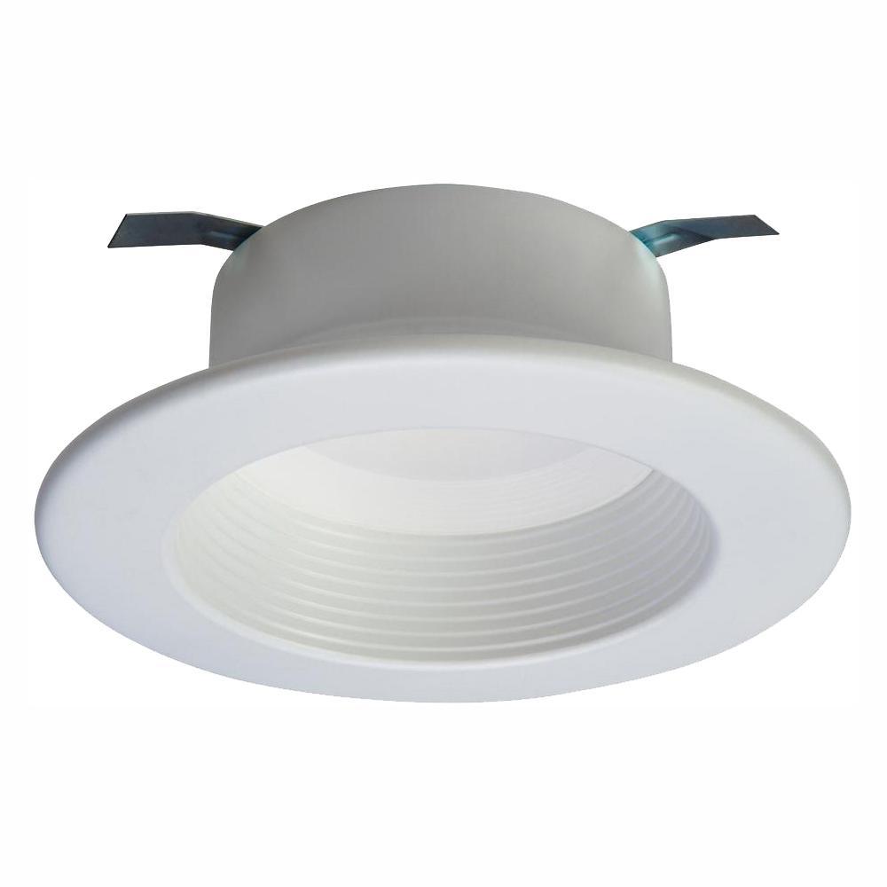 RL 4 in. White Tunable Bluetooth Smart Integrated LED Recessed Ceiling Light Trim CCT (2700K-5000K) (6-Pack) - Super Arbor