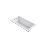Underscore 5 ft. Rectangle Right-Hand Drain Bathtub in White - Super Arbor
