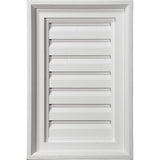 12 in. x 24 in. Rectangular Primed Polyurethane Paintable Gable Louver Vent