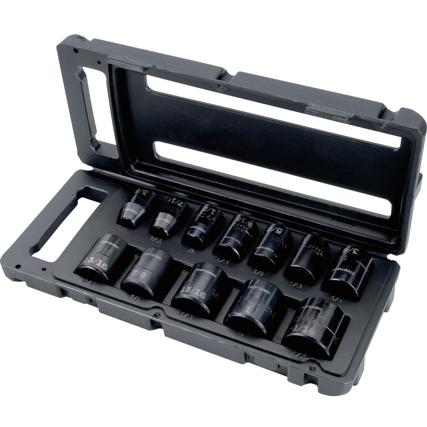 Craftsman 1/2 in. Drive SAE 6 Point Standard Impact Socket Set, 12 pc