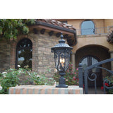 Hailee 3-Light Matte Black Outdoor Post Light