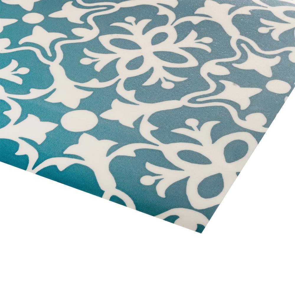 IVC Brooklyn Teal Residential Vinyl Sheet, Sold by 13.2 ft. Wide x Custom Length - Super Arbor