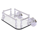 Allied Brass Prestige Regal Collection Wall Mounted Glass Guest Towel Tray in Antique Copper